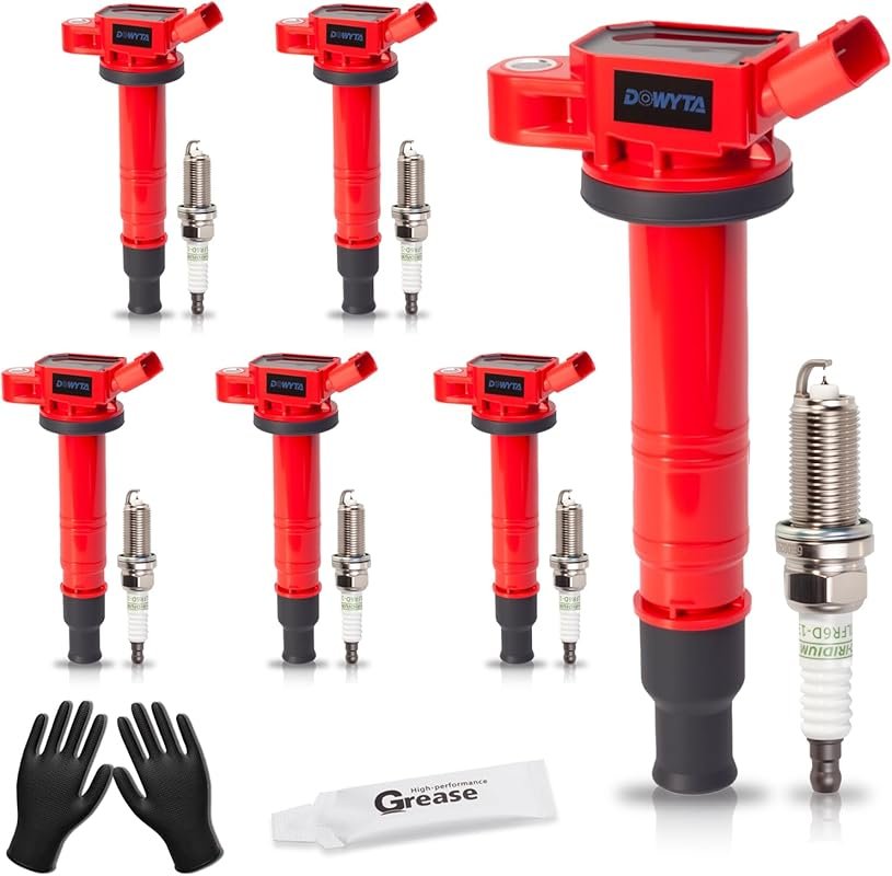 6-Piece Ignition Coil and Spark Plug Set for Toyota 4.0L V6 Engines In