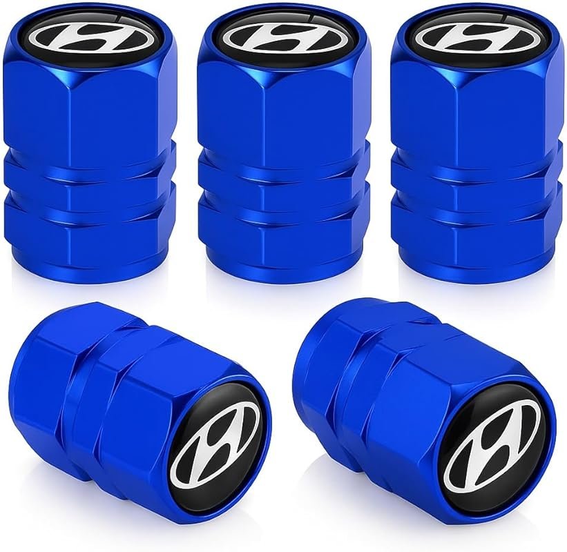 Aluminum Valve Stem Caps for Hyundai Elantra, Sonata, Tucson, Santa Fe