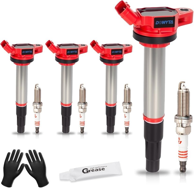 4-Pack Ignition Coil and Spark Plug Set for 2009-2011 Toyota Corolla w