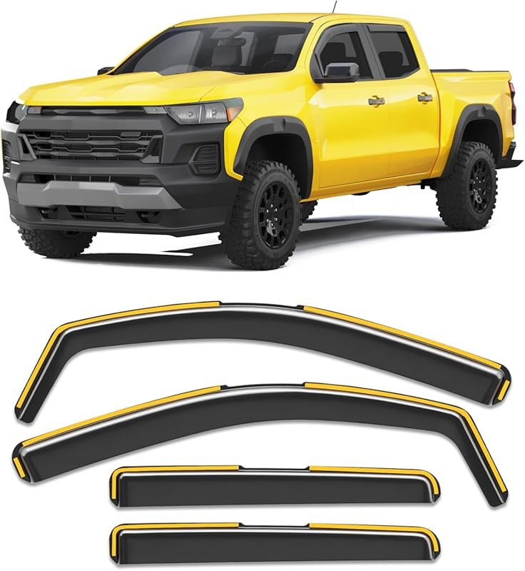 Window deflectors for 2023-2025 Chevy Colorado and GMC Canyon Crew Cab