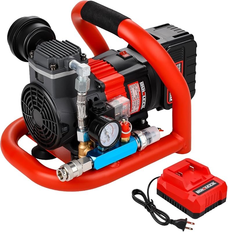 Ultra Quiet Cordless Air Compressor for Makita Batteries, Oil-Free and