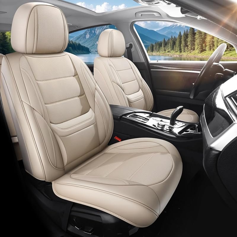 Breathable Waterproof Leather Seat Covers for Toyota Camry 2001-2026, 