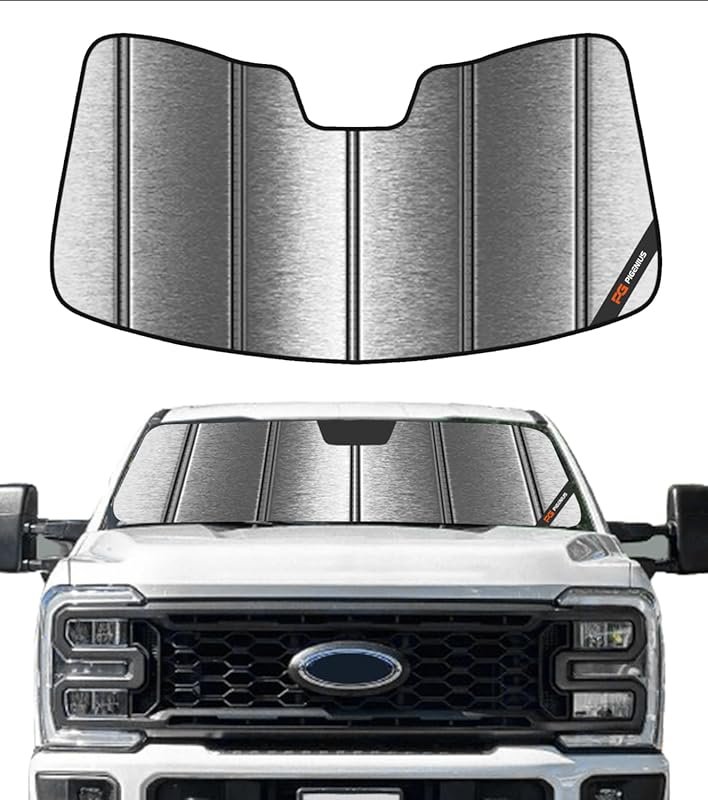 Metallic Windshield Sunshade for 2023-2026 Ford F-250, F-350, F-450, F