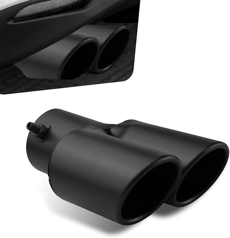Stainless Steel Dual Outlet Exhaust Tips for Most Cars, 2.5
