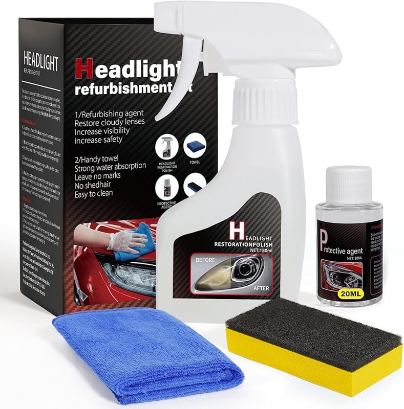 Advanced Headlight Restoration Kit – Long-Lasting UV & Ceramic Shield 