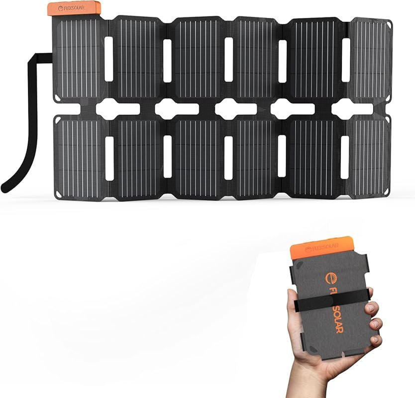 FlexSolar 36W Solar Panel Charger with USB-A, USB-C, and DC Ports for