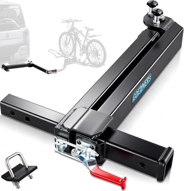 Swing Away Hitch Adapter with 180 Degree Swing and 250 LB Capacity