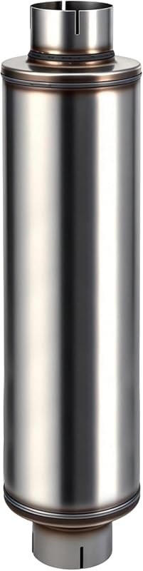Universal 4-Inch Performance Muffler: Stainless Steel Straight-Through