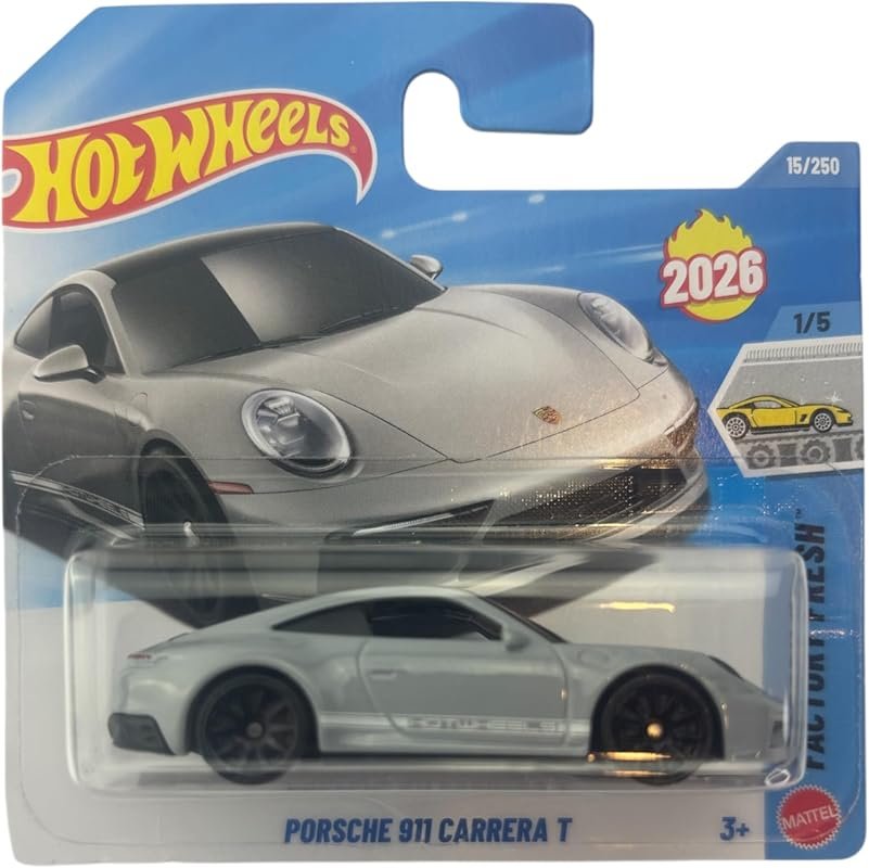 Hot Wheels Porsche 911 Carrera T Gray 1:64 Scale Factory Fresh Diecast