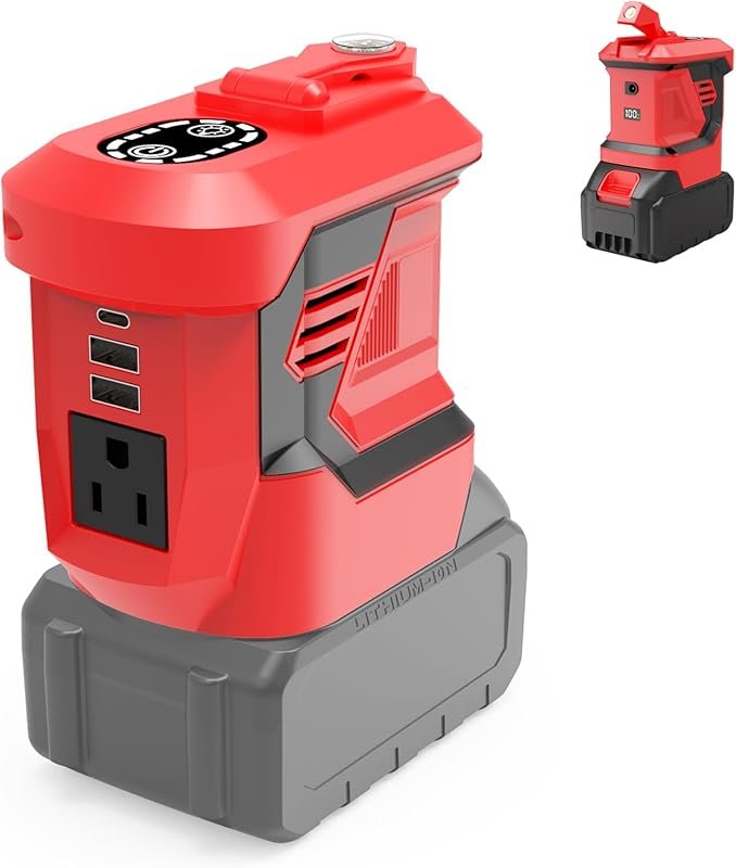 300W Portable Power Inverter for Makita 20V, DC to AC 110V Outdoor Gen