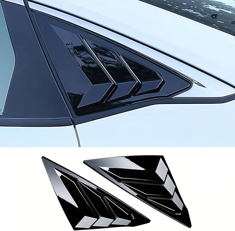 Rear Side Window Louvers for 11th Gen Civic Sedan, Compatible with Hon
