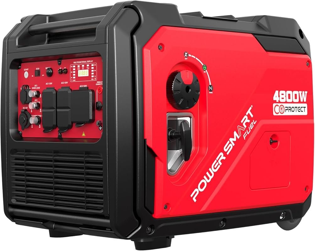 5000 Watt Portable Inverter Generator with Electric Start, 30 Amp for 