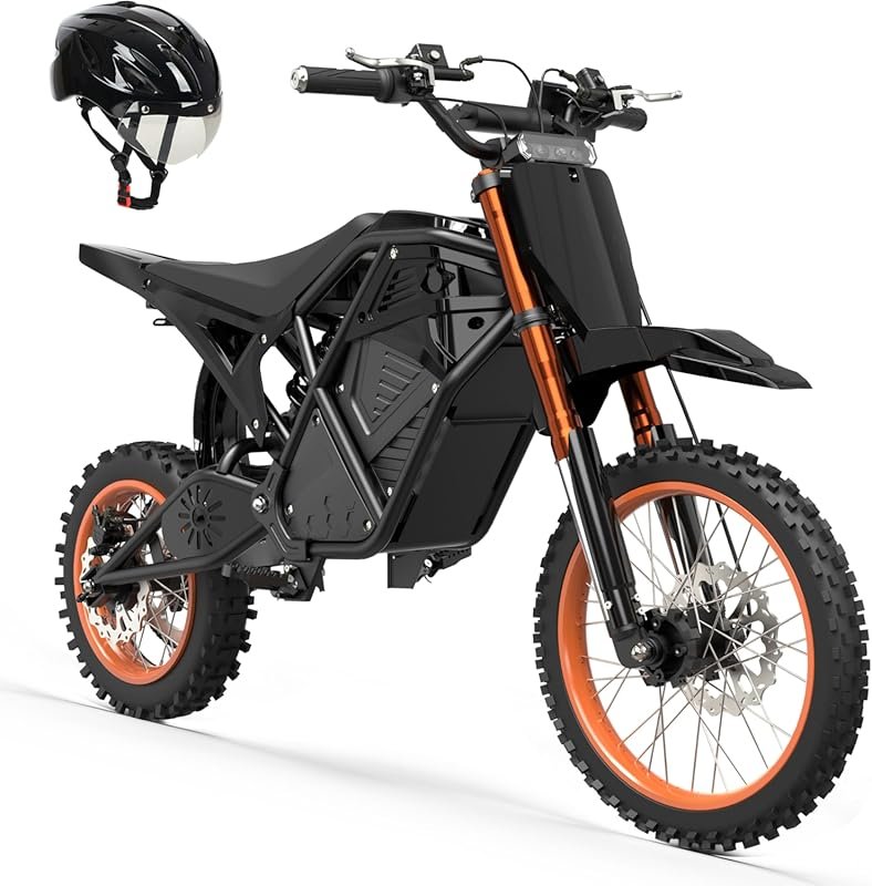 ESKUTE Electric Dirt Bike with 3500W Mid-Drive Motor, 38 MPH, and 53-M