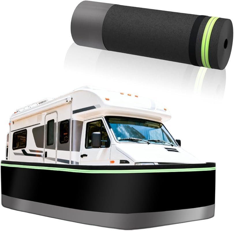 Tall Insulated RV Skirting for Winter with Iron Mesh Bottom for Easy I