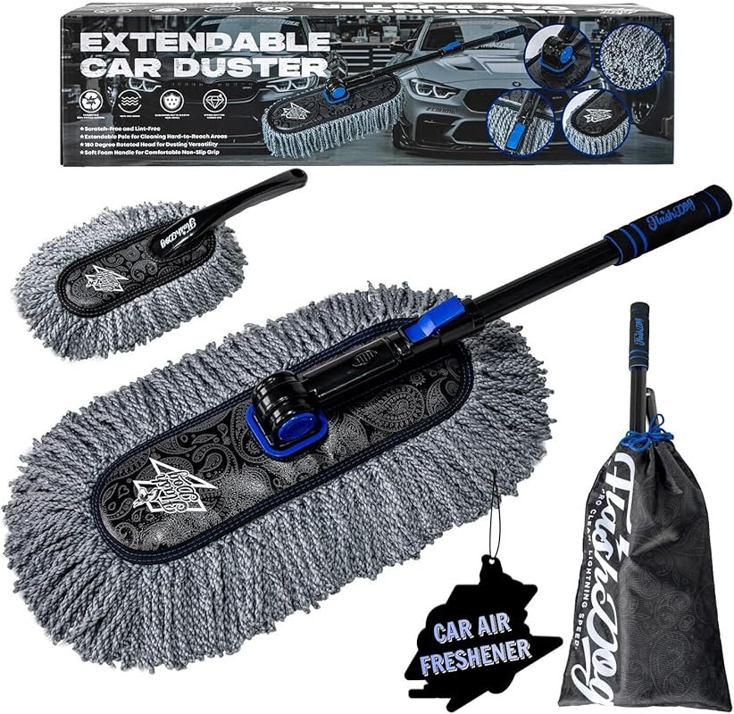 Portable Flash Dog Exterior Car Duster with Aluminum Alloy Handle for