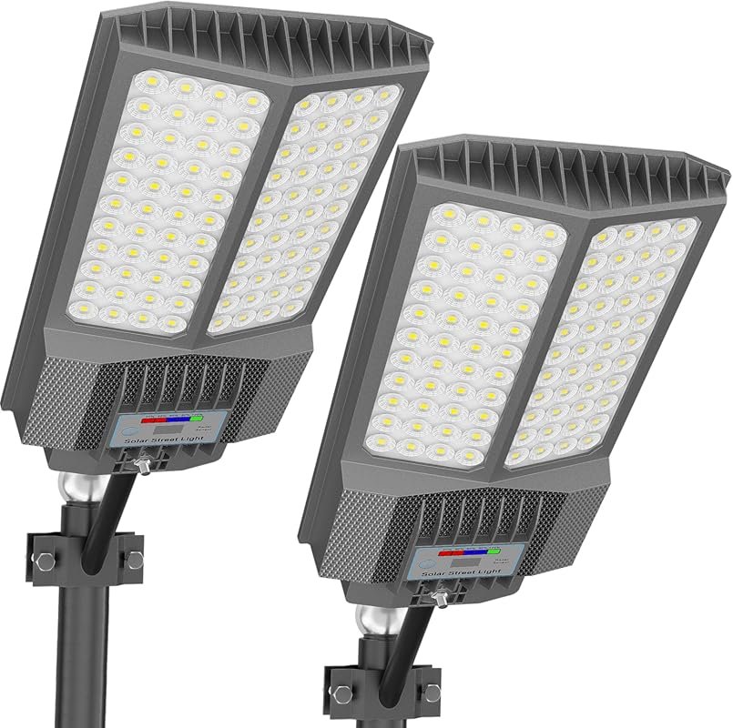 Solar Street Lights with 750000 Lumens, Motion Sensor and Remote Contr