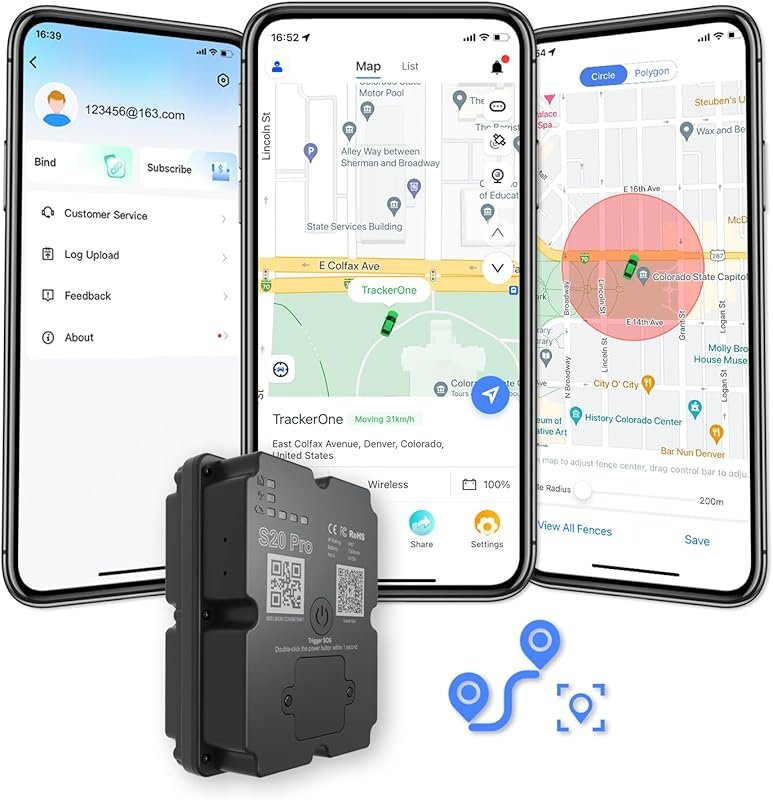 4G GPS Tracker for Vehicles with 7-Month Battery Life, Real-Time Track