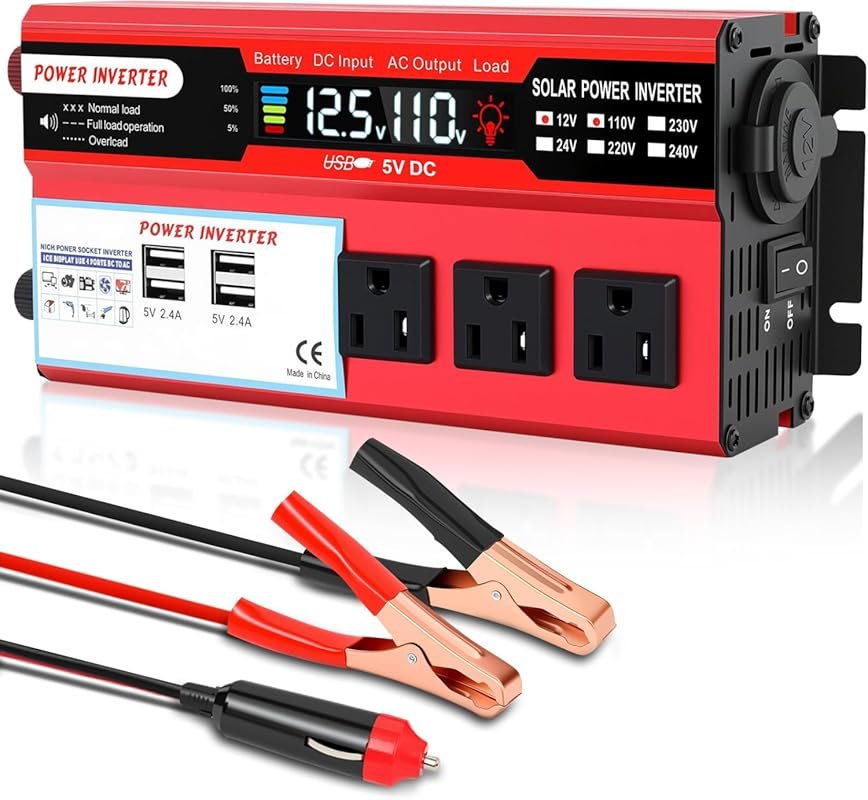 ALSO GO 1000W Power Inverter 12V DC Volt to 110V AC Car Inverter with