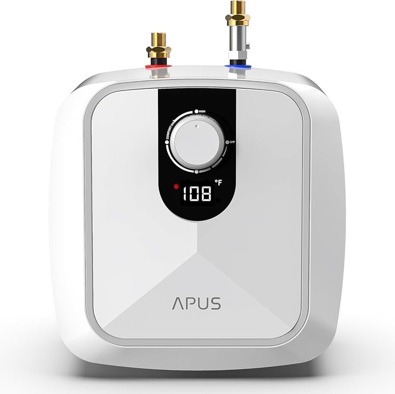 APUS 4-Gallon Electric Mini-Tank Water Heater for Under Sink Use in RV