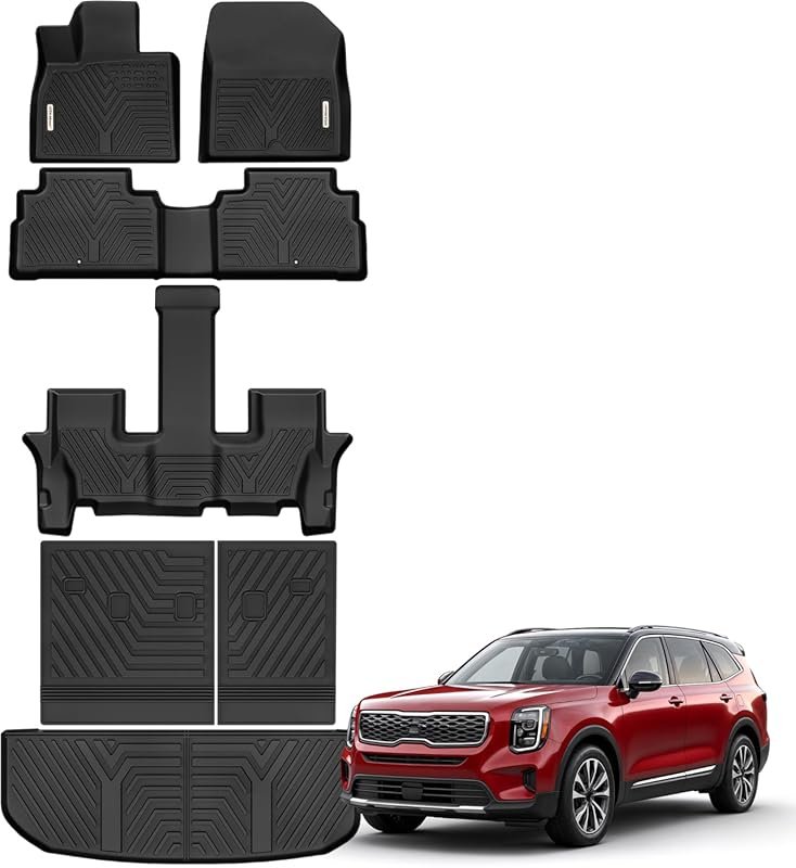 YITAMOTOR Full Set TPE Floor Liners for All Rows of the 2020-2025 Kia 