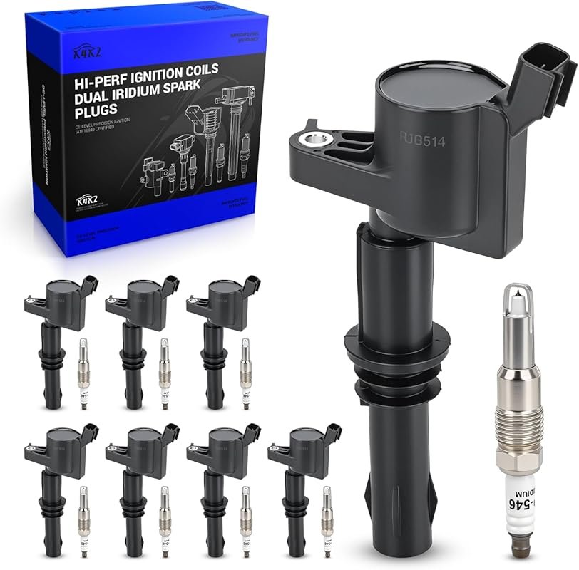 Ignition Coil and Iridium Spark Plug Combo for 2005-2008 Ford F-150 5.