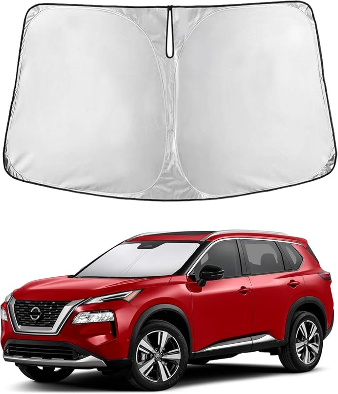 EcoNour Windshield Sunshade for Nissan Rogue 2021–2026 – UV Protection