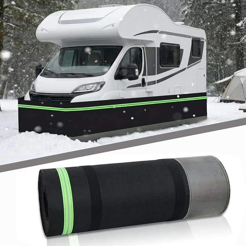 Easy Install Insulated RV Skirting for Winter Features a Combination L
