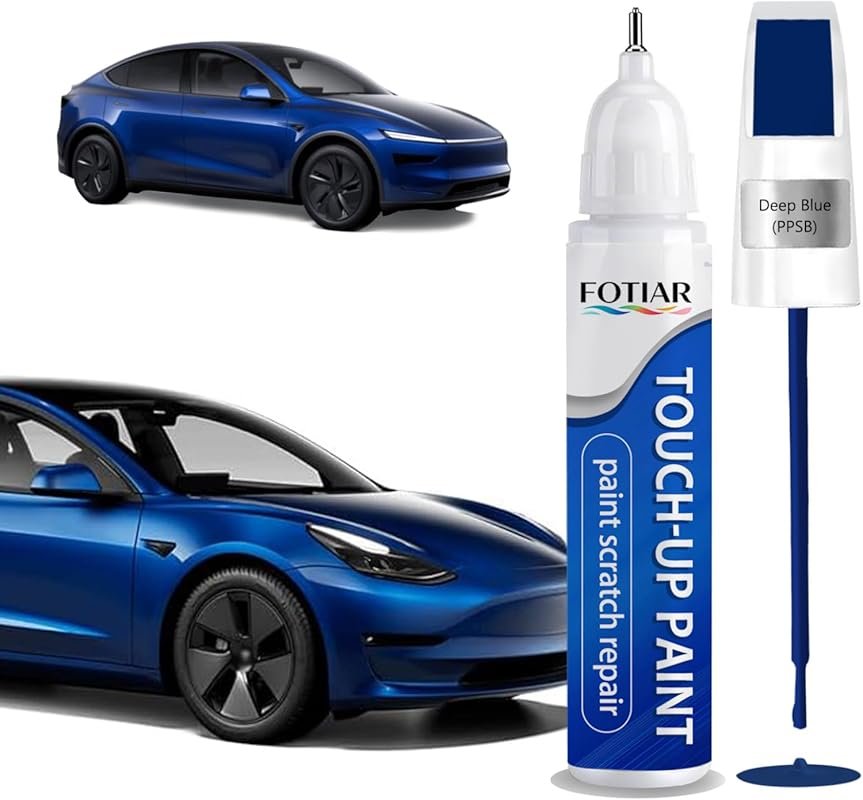 Deep Blue Tesla Touch Up Paint Pen for Exact Match Scratch Repair