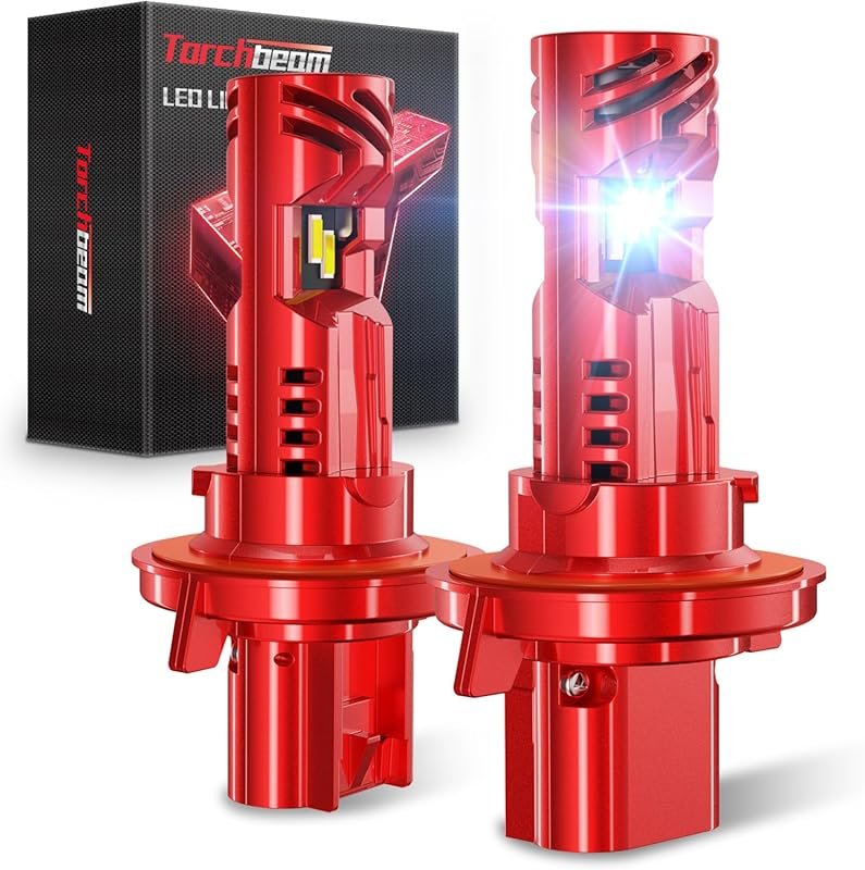 Torchbeam 9004 LED Bulbs: 65000 Lumens, 6500K White Beam, Precision Fo