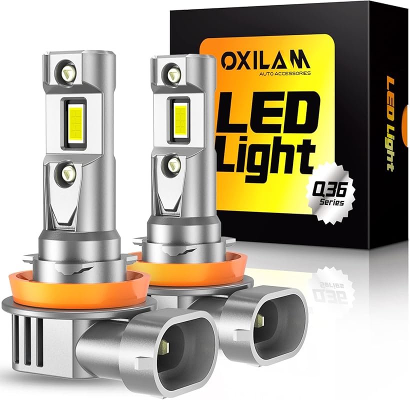 OXILAM H11 LED Light Bulb, 1100% Brighter 6500K Cool White, Anti-Flick