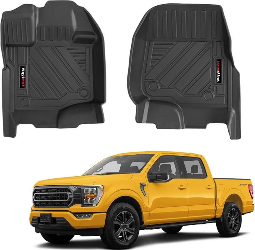 All-Weather TPE Floor Mats for 2015–2026 Ford F-150 SuperCrew, Super C