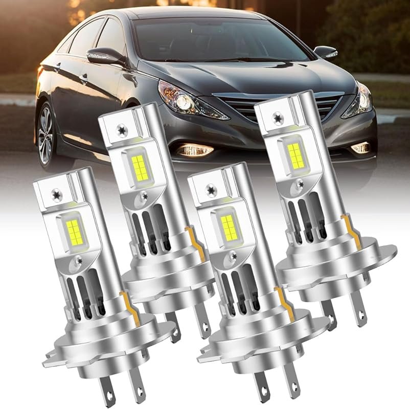 H7 LED Headlight Bulbs for Hyundai Sonata 2011-2014 – 6500K White, 55W