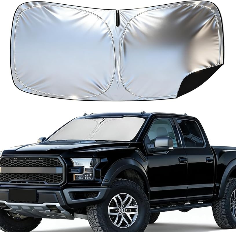 Ford F-150 2021-2026 Windshield Sun Shade: Foldable Front Window UV Bl
