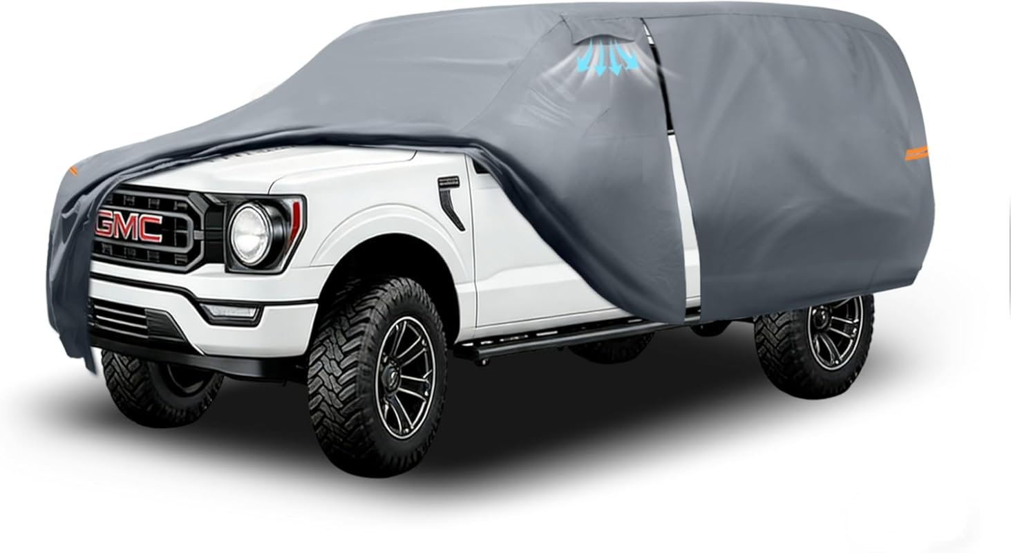 Universal Waterproof Truck Cover with Camper Shell Topper for Ford, Ch