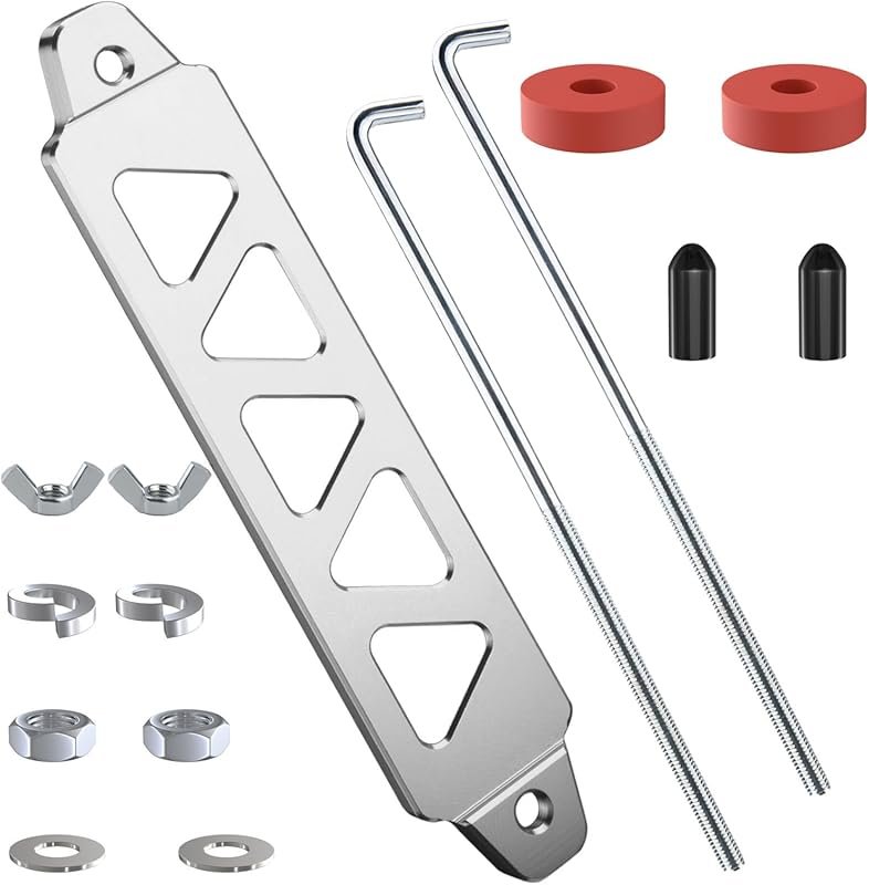 Battery Hold Down Kit, Aluminum Alloy Battery Tie Down Mount Bracket, 