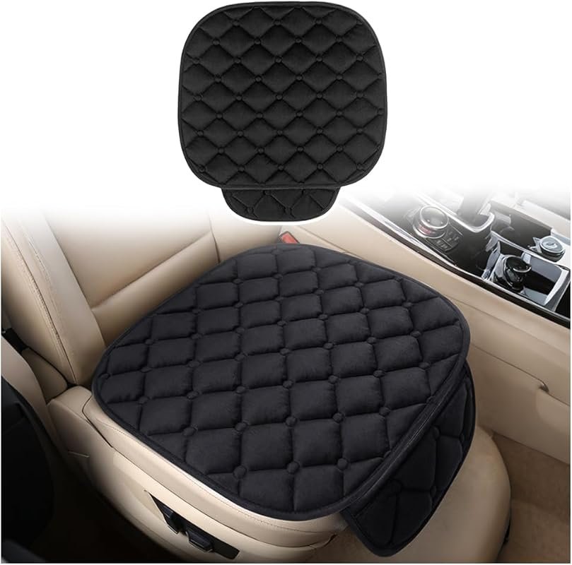 Plush Car Seat Covers with Side Pockets,Warm & Breathable Front Seat C