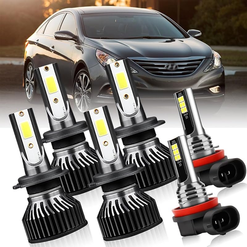 LED Front Light Bulb Combo for Hyundai Sonata 2011-2014 – H7 and H11 B