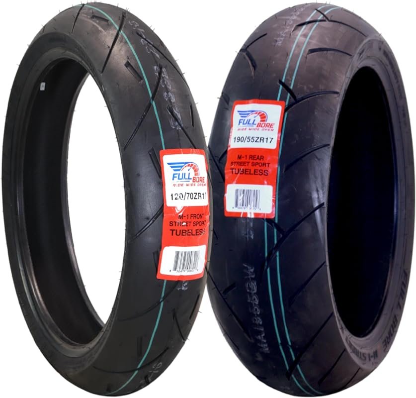 Full Bore M1 Motorcycle Tires for Street and Track with Superior Grip