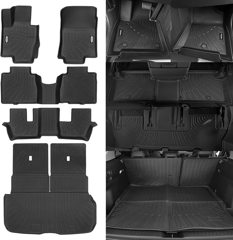 All-Weather Custom-Fit Floor Mats for Mercedes-Benz GLS 7-Seat 2020-20