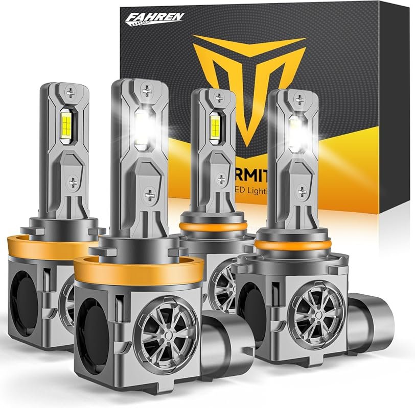 H11 and 9005 LED Bulb Combo with 100,000LM Brightness, a 10-Year Lifes