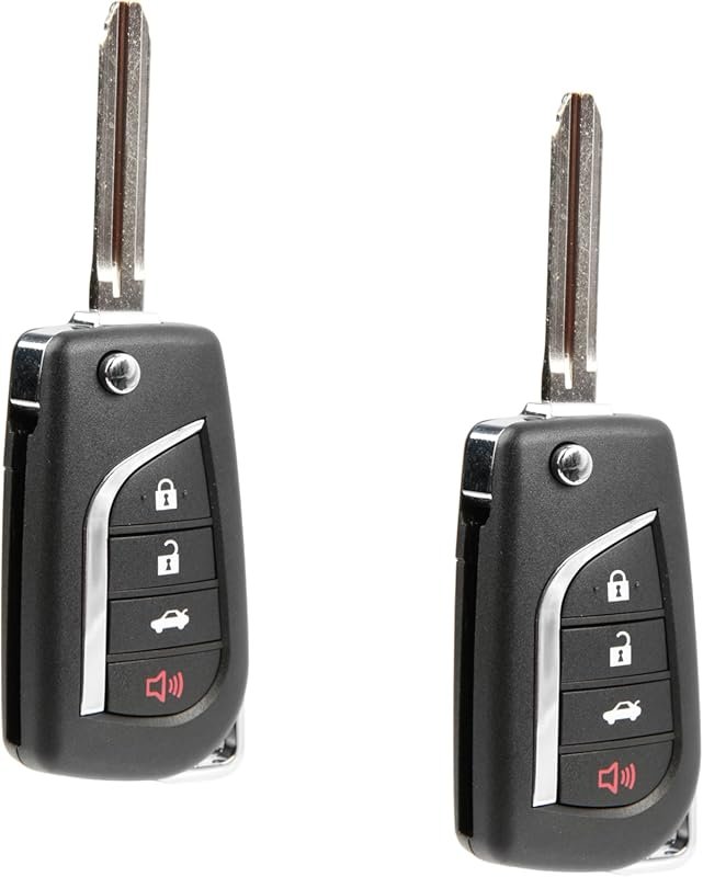 4-Button Flip Keyless Entry Remote Replacement for 2014-2017 Toyota Ca