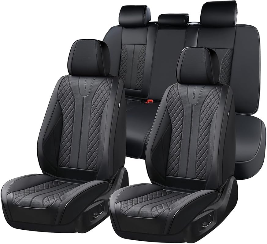 FLORICH Full Set Leather Seat Covers: Waterproof, Universal Fit for SU