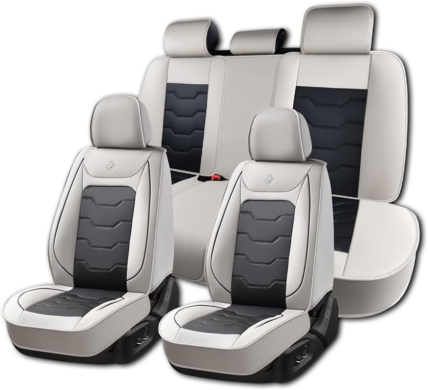 Waterproof Leather Seat Covers for Hyundai Sonata: 5-Piece Set, Non-Sl