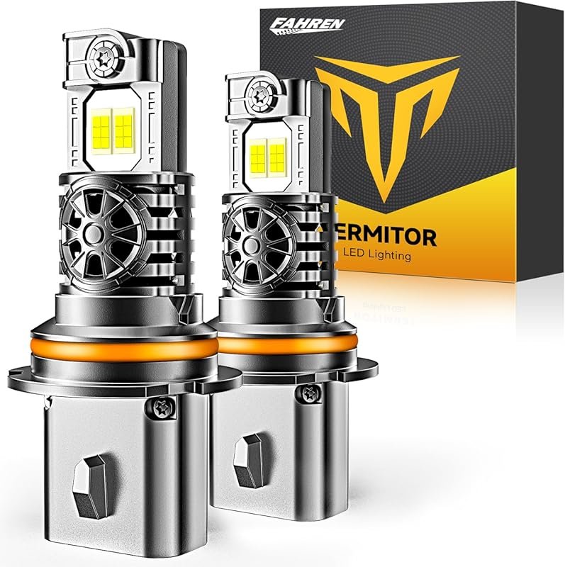 9007/HB5 LED Bulbs for High/Low Beam with 60,000LM Brightness, 6500K C