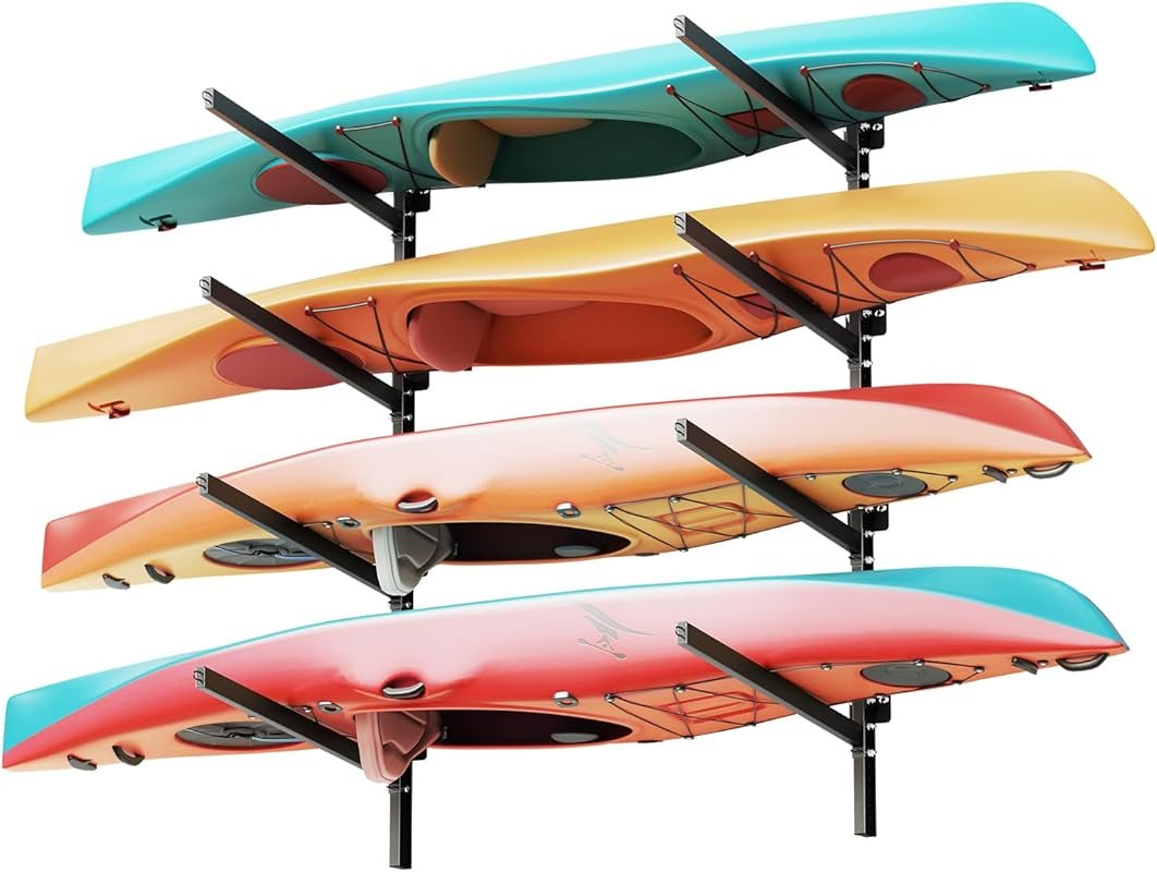 VEVOR Adjustable Wall Mount Storage Rack for Kayaks, Canoes, SUPs, and