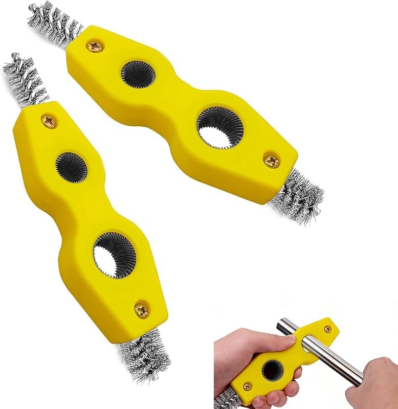 2 PCS Car Battery Terminal Cleaner Spray – 4-in-1 Brush with Steel Wir