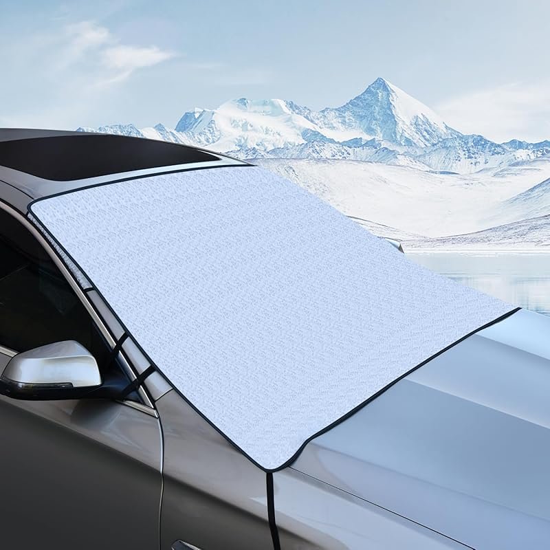 Tecoom All-Weather Windshield Snow Cover and Sun Shade with Universal 