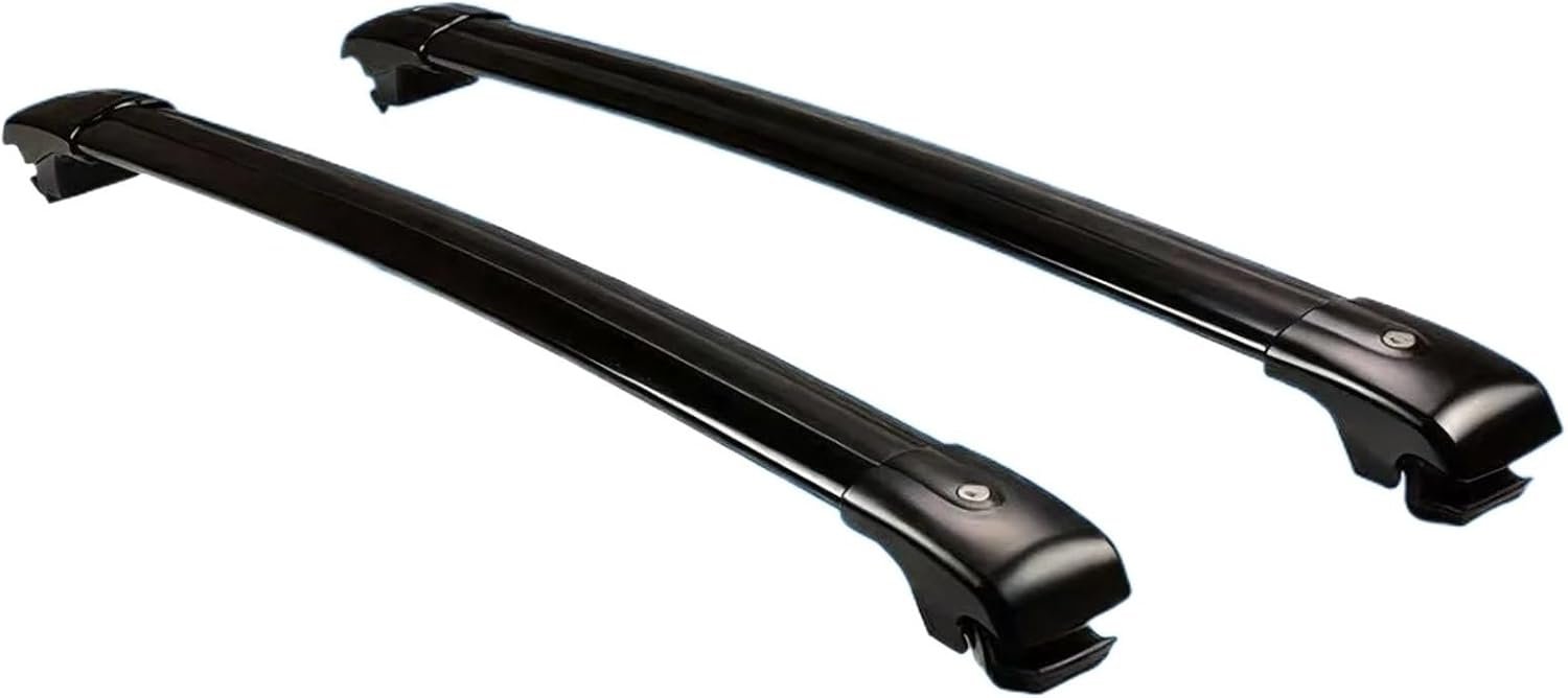 Black lockable roof rack cross bars for Toyota Sienna 2021–2025, adjus