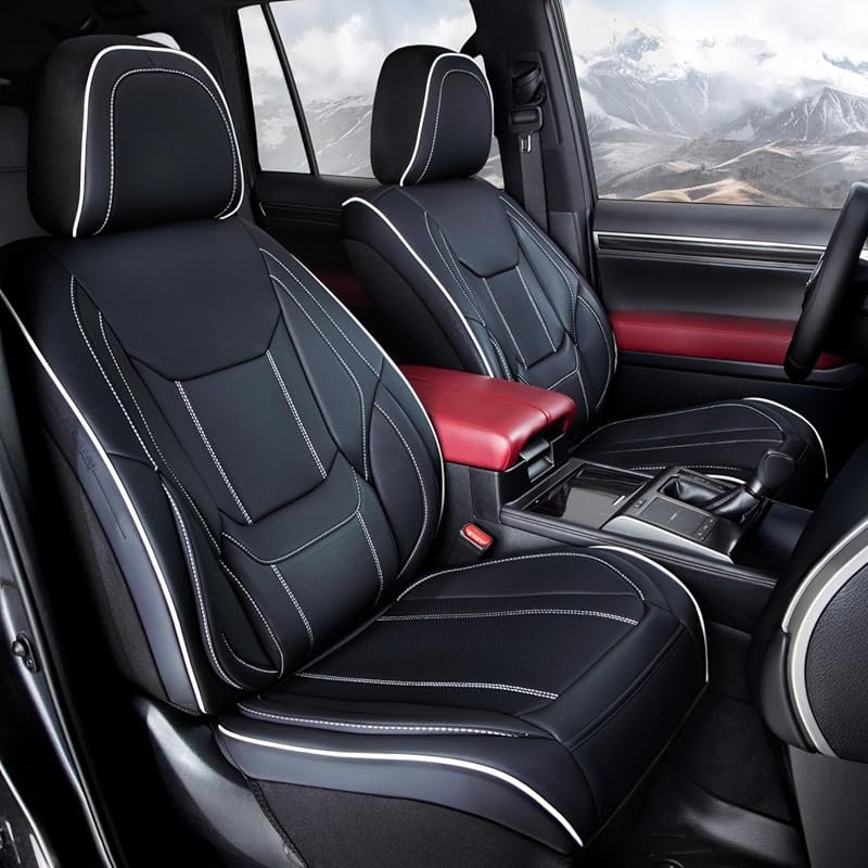 Coverland front seat covers for 2006–2026 Audi Q7, water-resistant lea