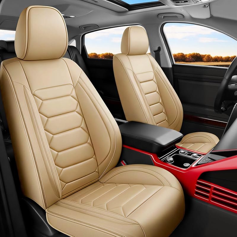 Front Seat Covers for Ford Fusion 2007-2020: Waterproof Breathable Lea